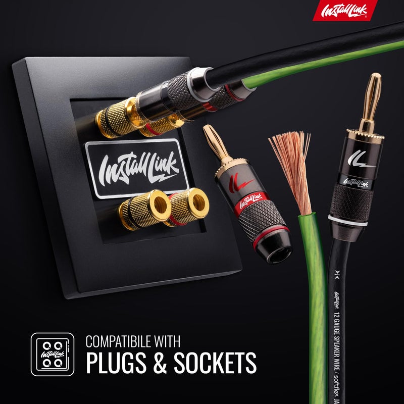 Install Link 12 AWG Gauge Speaker Wire Cable (30 Feet) Stereo, Car or Home Theater, CCA - Image 4